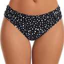 Women's Bathing Suit Bottoms Full Coverage Ruched Bikini Tankini Bottom Swimsuit Brief
XXL