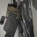 Dumos 24inch Space Heaters for Indoor Use, Portable Heater with 3 Light Colors, Adjustable Thermostat with Remote, Tip-over Protection Up to 95F, 60Oscillation (Black)