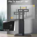 WKWKER Floor TV Stand for 27-65 inch LED Screen Adjustable TV Stand with Mount Swivel Floor Televisions Stand with Tempered Glass Base for Corner Bedroom Living Room Max VESA 400x400mm