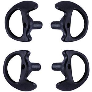 Replacement Earmold Earbud Earplug for M0torola Kenwood Two-Way Radio Air Acoustic Coil Tube Audio Kits (Black, Medium)