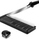 MAKEASY Paper Cutter 12 Inch, 8 Sheet Capacity, Heavy Duty Paper Cutter for Cardstock, Guillotine Paper Trimmer for Crafting, Classroom and Office (Black)