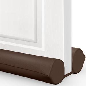 Comfyanno Under Door Draft Stopper - Bottom Door Gap Filler & Seal - Fits 30 to 36 Door, Block Cold Air, Noise, Sound, Wind, Bugs, Easy to Install, Double Side Block, No Adhesive, Brown