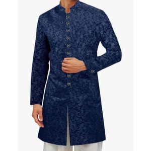 Runcati Mens Kurta Sherwani Coats Kaftan Indian Ethnic Royal Suits Mandarin Collar Wedding Festive Party Blazer Size Large