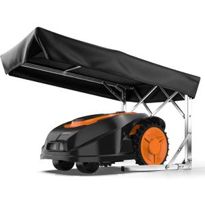 Robot Lawn Mower Garage, Waterproof Outdoor Shelter & Carport for Most Robotic Mowers, Universal Easy Setup Rain Protection Panel Awning Shed, 19" W x 30" L x15.7 H