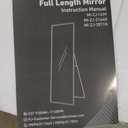 Simple Deluxe Full Length Mirror - Standing Mirror for Home Wall Decor, 59"x16" Large Floor Mirror for Wall, Door, Bedroom, Bathroom, Living Room, Black