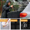 mosago Insulated Food Delivery Bag - Reusable Thermal Cooler Grocery Bags for Catering & Delivery, Retail Shopping Basket Bag, Large Capacity Bag Keeps Food Hot/Cold for Shopping, Commercial (Black)
