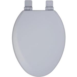 Toilet Seat, Slow Close, Soft Touch, Ultra-Smooth Matte Finish (No Orange-Peel Texture), Premium Moulded Wood, Quick Release, PIKLiDS (Gray, Elongated)