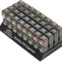 Monthly Pill Organizer - Am/Pm Daily Pill Organizer 32 Compartments for Each Day, Pill Dispenser and Dispenser Caddy that Helps You Organize Your Life, Perfect for Supplements and Medication, Black (1 Count (Pack of 1))