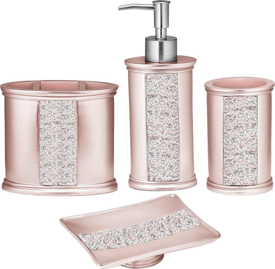 Popular Bath Sinatra Bath Set, 4PC, Rose Gold