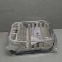 MR.SIGA Dish Drying Rack for Kitchen Counter, Compact Dish Drainer with Drainboard, Utensil Holder and Cup Rack, Plastic Kitchen Drying Rack for Dishes, Cups, Knives, Spoons and Forks, White (15 x 11.8 x 5.3 Inch)