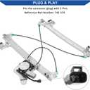 Obaee 741-579 Rear Passenger Side Power Window Regulator with Motor Assembly Compatible with 2000-2007 Chevy Silverado/Tahoe/Suburban/Avalanche 1500 2500 3500, Cadillac Escalade, GMC Yukon XL/Sierra