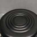 KKTONER PU Leather Modern Rolling Stool with Low Back Height Adjustable Work Salon Drafting Swivel Task Chair with Footrest (Black)