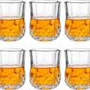 Shot Glasses, Heavy Base Tequila Glasses Set of 6, Lead-free Crystal Shot Glass for Vodka, Whiskey, Espressos, Spirits & Liquors