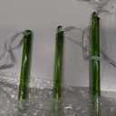 12 Pcs Mercury Glass Teardrop Christmas Ornaments Icicle Raindrop Christmas Tree Hanging Decoration Vintage Chandelier Crystal Pendant for Xmas Tree Winter Holiday Party Supplies (Green)