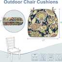 LVTXIII Outdoor Chair Cushions for Patio Furniture Set of 4, Water Repellent Patio Chair Cushions 17"x16" with Ties, U-Shaped Dining Chair Pads for Garden Kitchen Use, Paisley Bloom