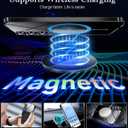 Neivi Compatible for Samsung Galaxy S25 Case with Mag-Safe, Camera Lens Protector, Galaxy S25 Transparent NonYellowing Shockproof Slim Magnetic Protective Cover for Samsung S25 5G (Black)