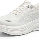 ALLSWIFIT Women's Walking Shoes Cushion Running Tennis Comfortable Arch Support Breathable Lightweight Gym Workout Athletic Fashion Sneakers StediCloud Lite (8.5, White)