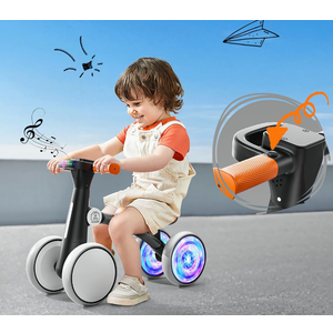 Colorful Lighting Baby Balance Bike Toys for 1 Year Old Boy Gifts, 10-36 Month Toddler Balance Bike, No Pedal 4 Silence Wheels & Soft Seat First Bike, One Year Old Boy Birthday Gift 