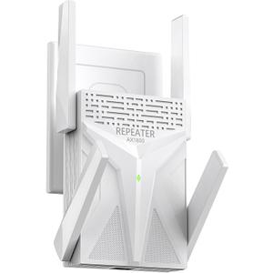 AX1800 WiFi 6 Extender Signal Booster for Home, Dual Band WiFi Range Extender Internet Repeater Covers Up to 10000 Sq.Ft & 55 Devices, Wireless WiFi Booster with Gigabit Port, AP Mode, One-Tap Setup