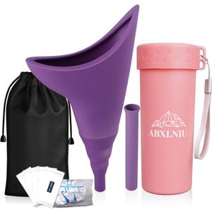 Female Urination Device for Women, Portable Female Urinals Pee Funnel Cup - Standing Up to She Pee Anywhere,Camping/Hiking Gear Gifts for Women (Purple)