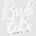 Bridal Shower Decorations Bride to Be Sign for Batcholette Party Table Centerpieces Wedding Wooden Photo Booth Props for Wedding Party Decorations Supplies (White)