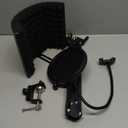 Microphone Isolation Shield with Mic Stand and Pop Filter, Foldable Sound Shield for Most Condenser Microphone Recording Equipment Studio, High Density Absorbent Foam to Filter Vocal by Frgyee (Acoustic Foam_Set)