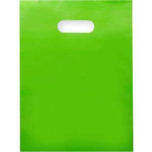 Merchandise Bags Lime Green Color 100 Bags 9"x12" Size 1.5Mil Thick Glossy With Handles
