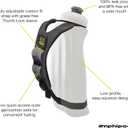Amphipod Hydraform Ergo Minimalist Handheld Water Bottle, BPA-Free Hydration Pack for Ultra-Running, Marathons & Walking - Charcoal/Clear (16 oz.)