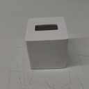 White Tissue Box Cover - Modern Tissue Holder, Lacquer High Gloss Finish & Rounded Edges - Cube Square Box. Bathroom, Desks, Kitchen Countertop, Dressers - Wont Move When You Pull a Tissue!