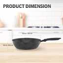 Sunhouse 10 Inch Non-Stick Deep Frying Pan with Double Pour Spouts