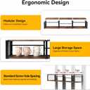 49" Floating TV Stand, Floating TV Stand Wall Mounted, Entertainment Center and TV Console Shelf with Open Storage Cabinet for Living Room, Bedroom