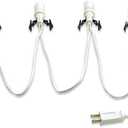 Department 56 Village Collection Accessories Six Socket Light Set, 108 Inch, White