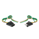 CURT 58304 4-Pin Flat Wiring Harness, 12-Inch Vehicle-Side and Trailer-Side Wires