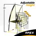 Volleyball Training Net Equipment System - Sturdy, Adjustable, and Portable | Improve Accuracy, Technique, and Skills | Ideal for Indoor/Outdoor Use | Easy Assembly & Storage |52 inches x 11"