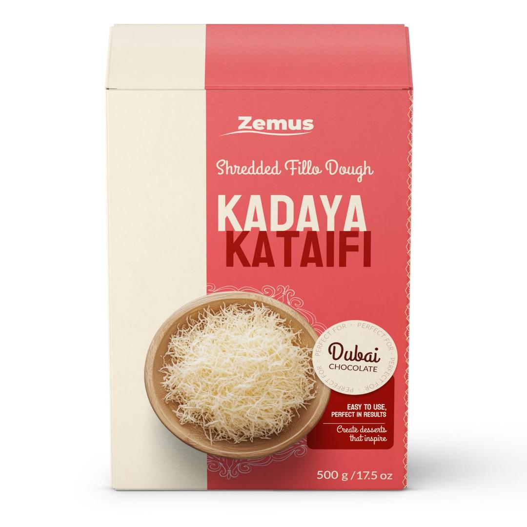 Dried Shredded Kataifi for Dubai Pistachio Chocolate Bar Knafeh Fillo Dough, Kadayif, Kunafa Dough (17.5 oz) (17.64 Ounce (Pack of 1)), BBD: 12/30/2026