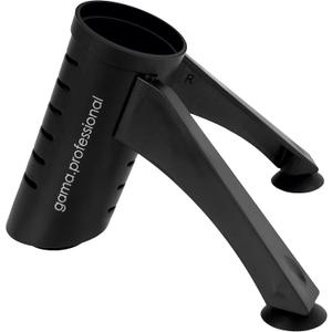 GA.MA iQ Perfetto Hair Dryer Stand, Space-Saving Secure Suction Cup Mount for Salon & Home Use, Black