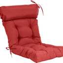 QILLOWAY Indoor/Outdoor High Back Chair Cushion,Tufted, Replacement Cushions - Set of 2 All Red