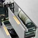 goldenwarm 5 Pack 3 Inch Matte Gold Finger Pulls Cabinet Edge Pulls Brushed Brass Drawer Handles Edge Hardware for Kitchen Cupboard (Hole Center:76mm(3in))