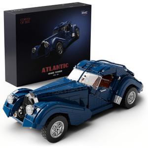 Nifeliz Atlantic Sports Car Building Set for Adults, 1:14 Scale Vintage Grand Tourer Model Set, Collectible Classic Vehicle Building Model Gift for Car Lovers (1,127 PCS, NF10320), Small