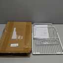 HGZBS Extendable Metal Wire Shelf Organizer - Adjustable 15-24.4in Length, Stackable Storage Rack for Kitchen/Pantry/Bathroom/Shoe Cabinet/Tool Closet (1, White)