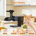 Cold Press Juicer Machines, Slow Masticating Juicers with LED Smart Touch Screen, Professional Extractor for Leafy Greens, Kale & Fibrous Vegetables, 2 Modes & Reverse, BPA-Free