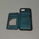 Vinich for iPhone 17e / 16e Wallet Case with Card Holder, RFID Blocking Credit Slots Kickstand Shockproof Phone Cover Fit for iPhone 16e & 17e 6.1" Bluish Green