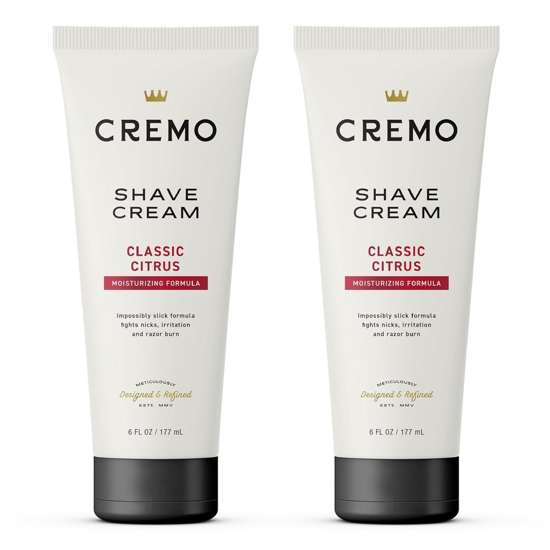 Cremo Shaving Cream Mens, Astonishingly Superior Ultra-Slick Shaving Cream for Men, Fights Nicks, Cuts And Razor Burn, 6 Fl Oz (2 Pack)