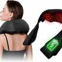 Cordless Neck and Shoulder Massager with Heat - Rechargeable Shiatsu Back Massager for Pain Relief - Deep Tissue Kneading Massage Pillow for Neck, Back, Shoulders, Legs - Gifts for Men & Women