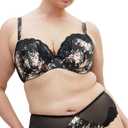 City Chic Plus Size Panties, Romy Print Shorty (18-20 Plus, Black Floral)