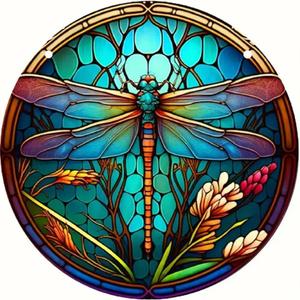 EIBEILI Dragonfly Diamond Art Painting Kits for Adults - Full Drill Diamond Paintings for Beginners, Round 5D Paint with Diamonds Pictures Gem Art Painting Kits DIY Adult Crafts Kits 12x12inch (Dragonflies)