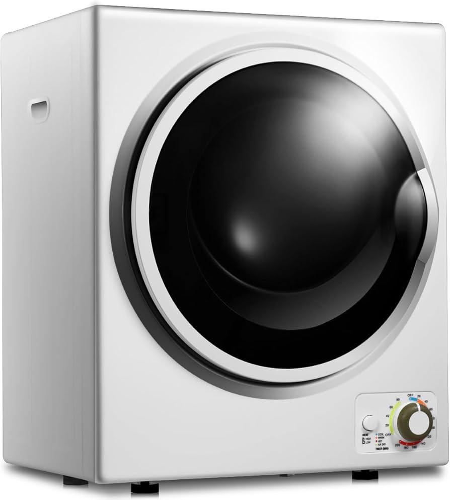 Nightcore Compact Clothes Dryer, Portable Dryer with Stainless Steel Tub, 4 Auto Drying Modes, Small Electric Clothes Dryer, Clothes Dryer for Apartments, Dorms,
