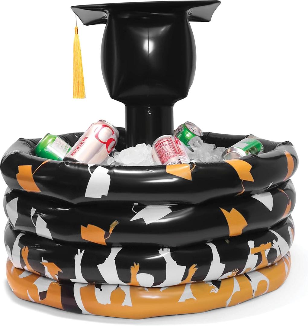 Graduation Inflatable Cooler - 2025 Grad Party Decorations Supplies Blow Up Cooler - Keeps Up to 72 Drinks Cold - 24" x 28" in - Inflatable Yard Decoration (Graduation)