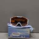 FEISEDY Ski Goggles, OTG Snow Sport Goggles for Adult Youth, Anti-Fog UV400 Protection Bendable Dual-Lenses B2961 (Orange Vlt 53%)