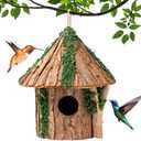 Premium Wooden Bird House, Cedarwood Hanging Birdhouse with Predator Guard, Nesting Box for Wild Bird Viewing, Indoor Decorative or Outdoor Functional Use, Ideal for Birdwatchers, Medium